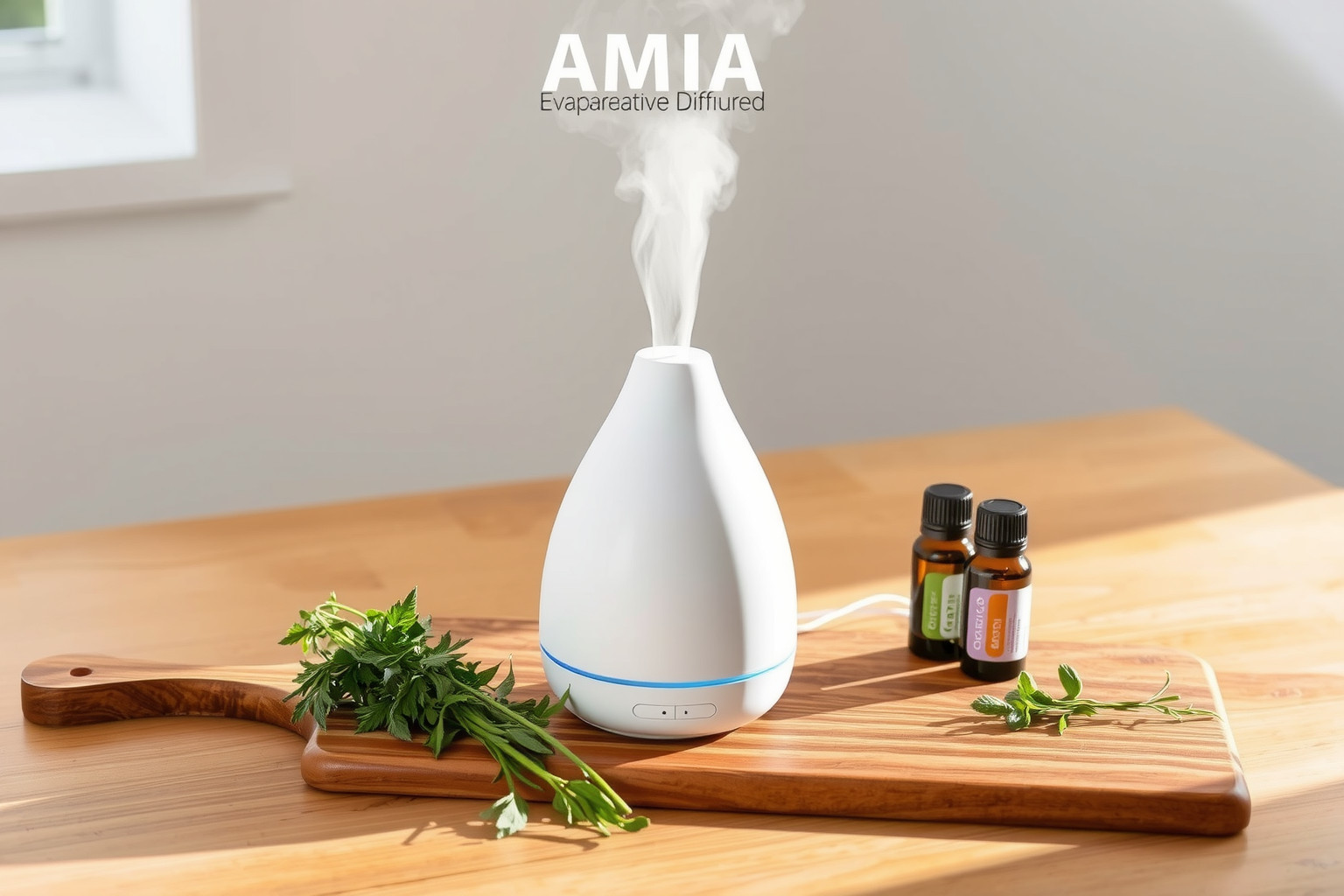 A párologtató aromadiffúzorok csendesen terjesztik az illóolajok illatát.