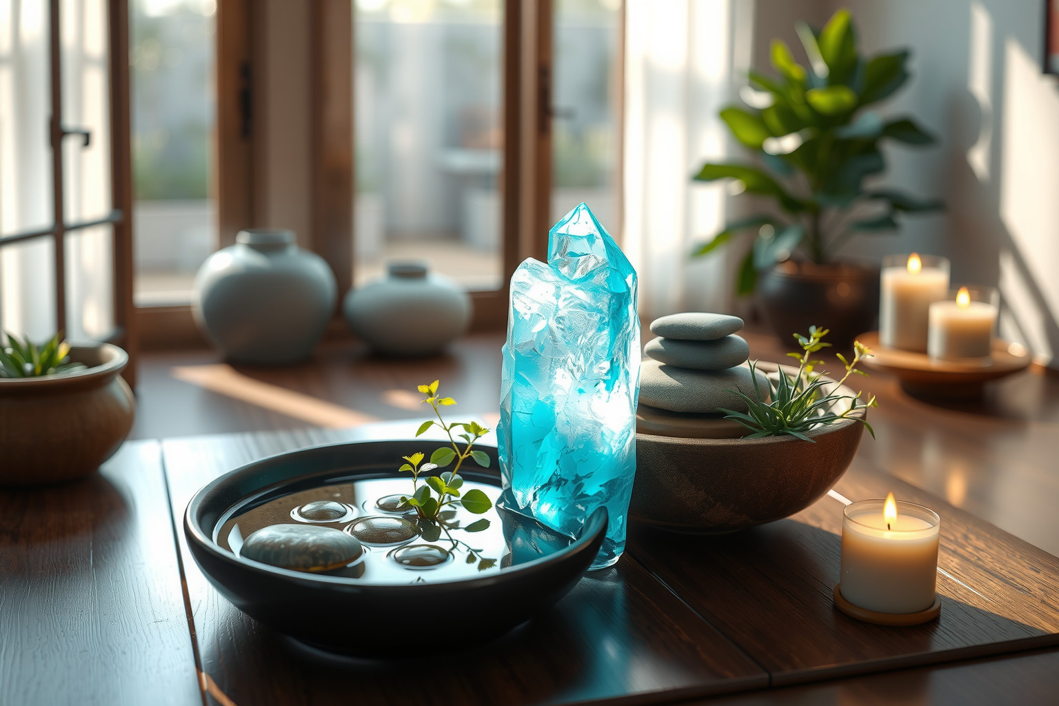 Az akvamarin harmonizálja a Feng Shui víz elemét.