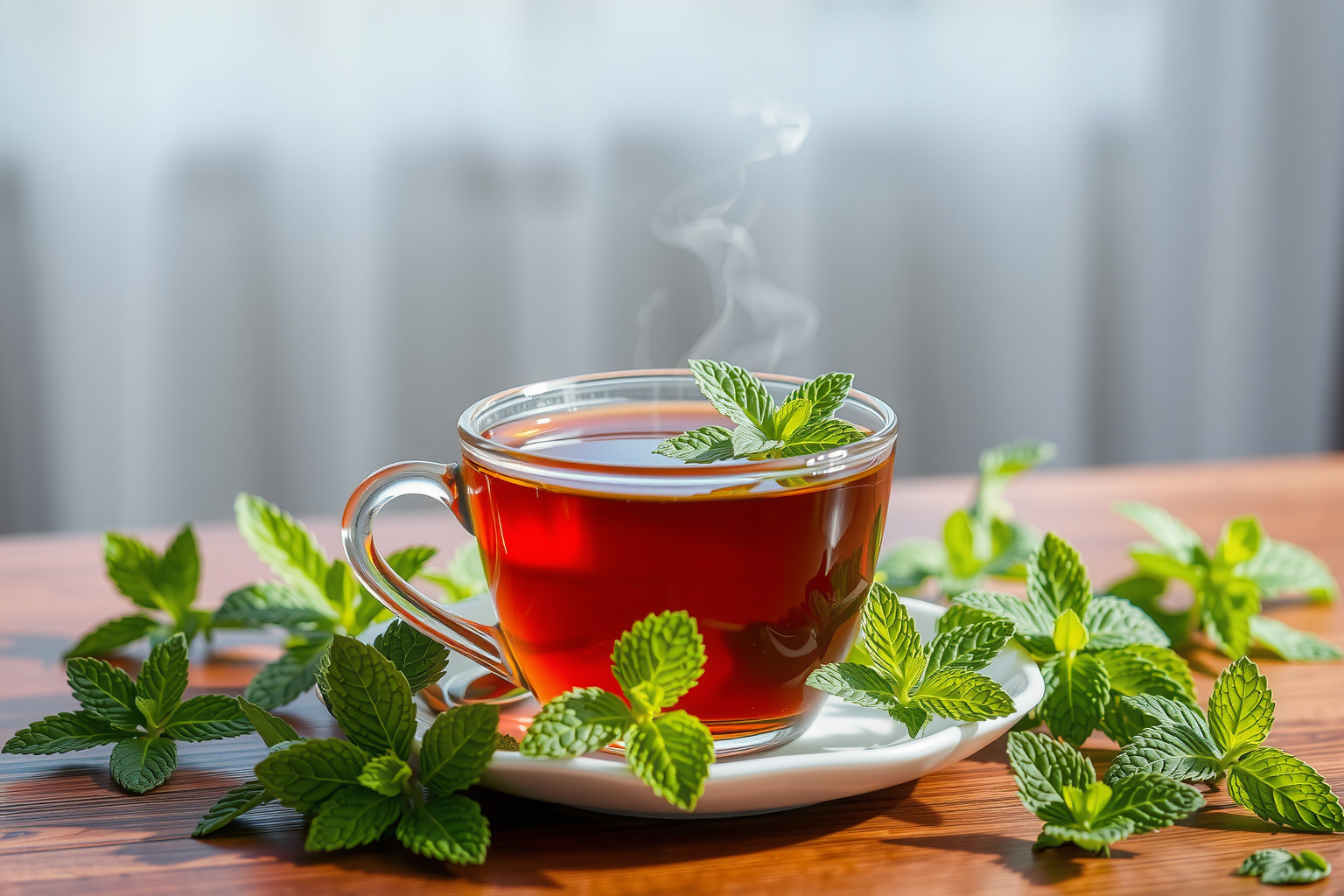 A borsmenta tea természetes nyugtató, csökkenti a stresszt.