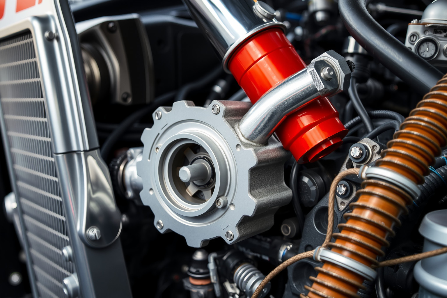 Tuningolt motorhoz erősebb, nagyobb teljesítményű vízpumpa szükséges.