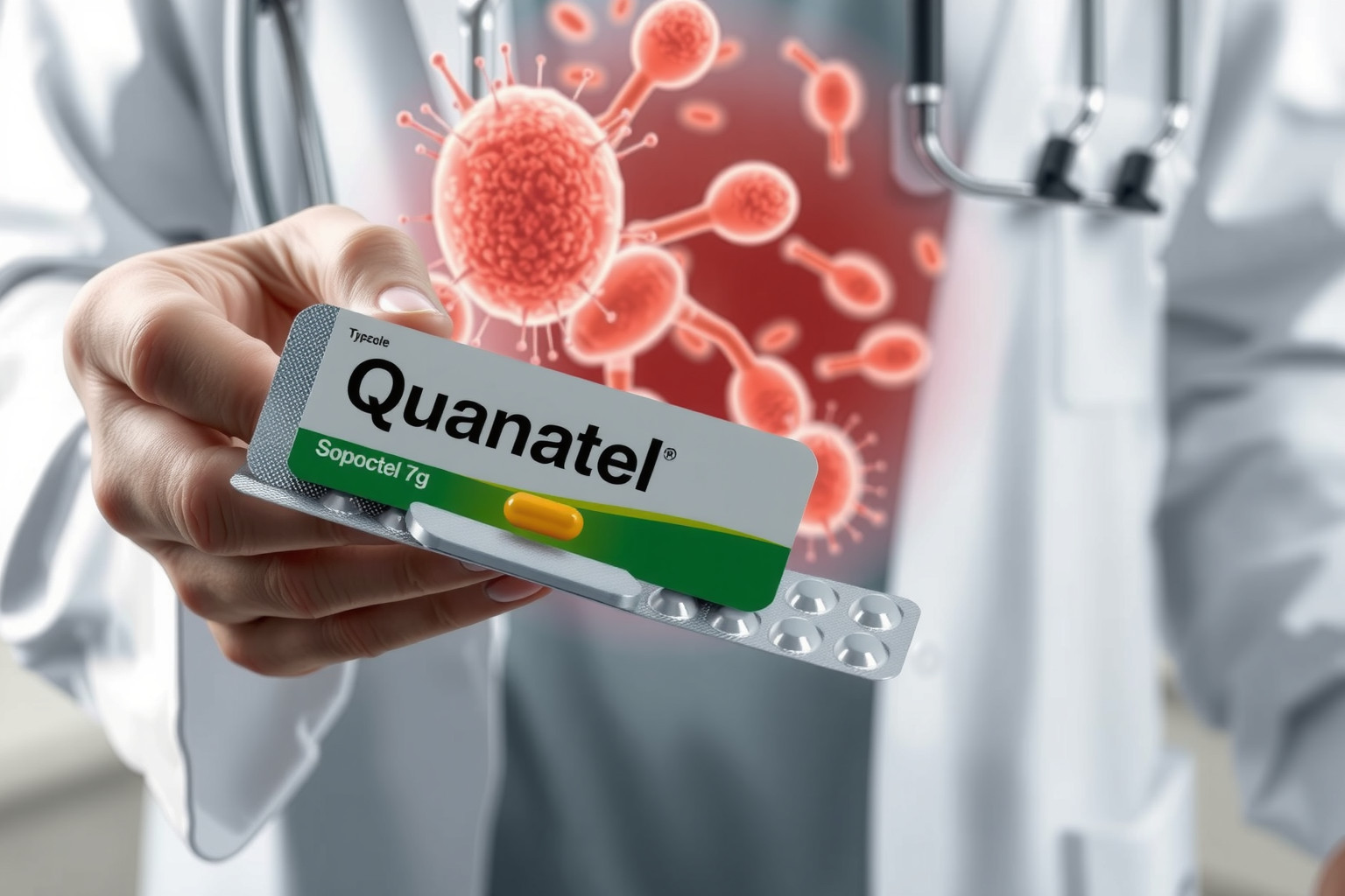 A Quamatel hatékonyan támogatja a Helicobacter pylori eradikációját.