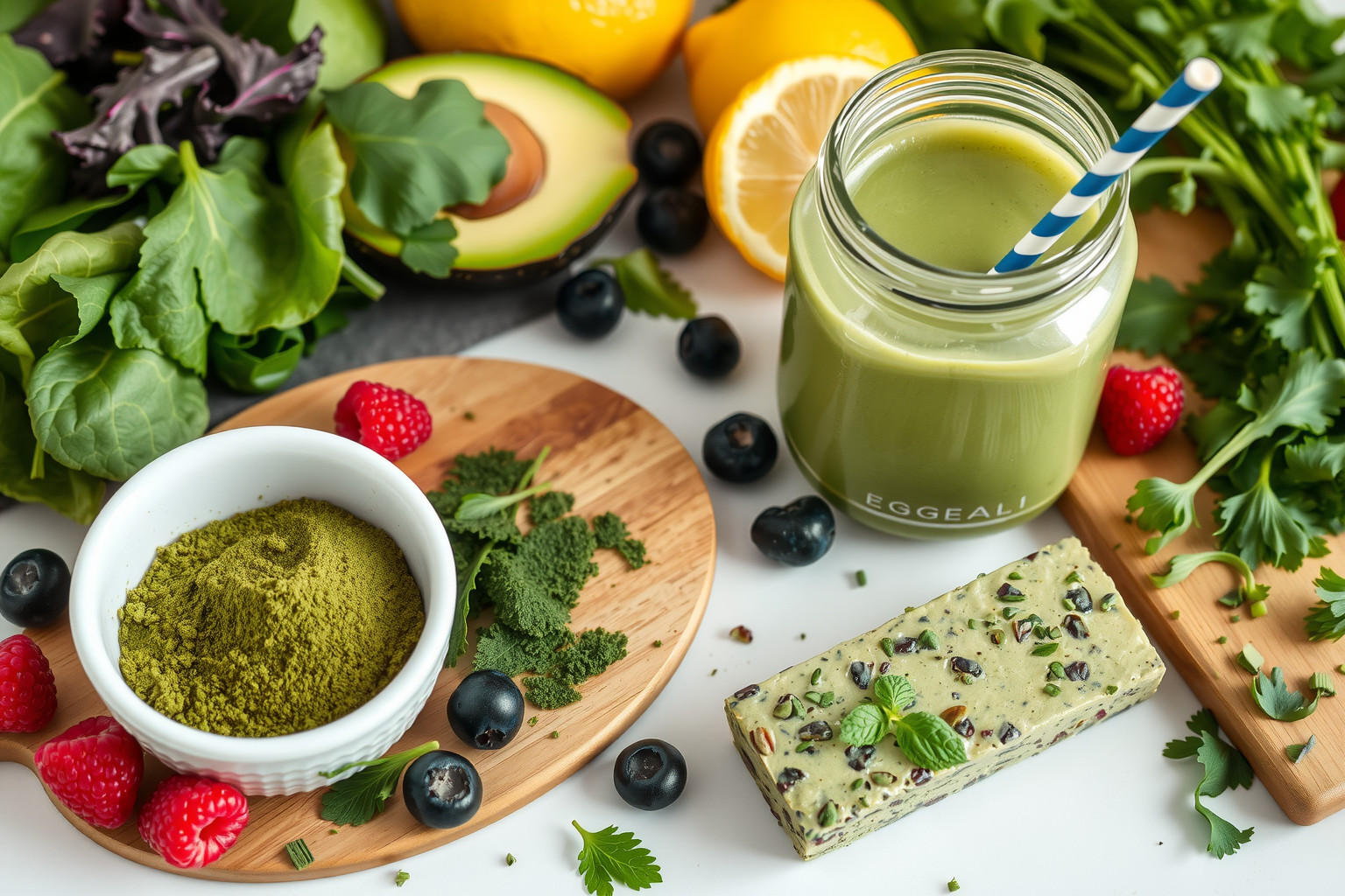 A spirulina por gazdag fehérjében, smoothie-k tökéletes alapja.