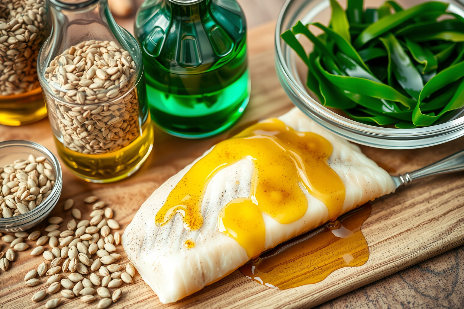 A lenmagolaj és algák hatékony, növényi alapú Omega-3 források.