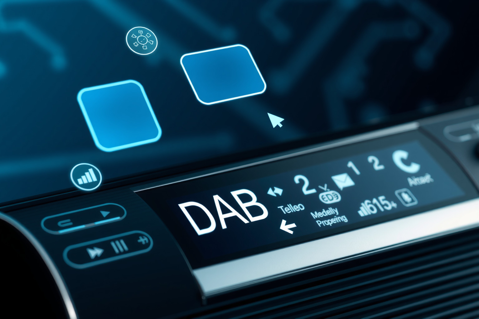 A DAB rádió képes szöveges információk és képek továbbítására.