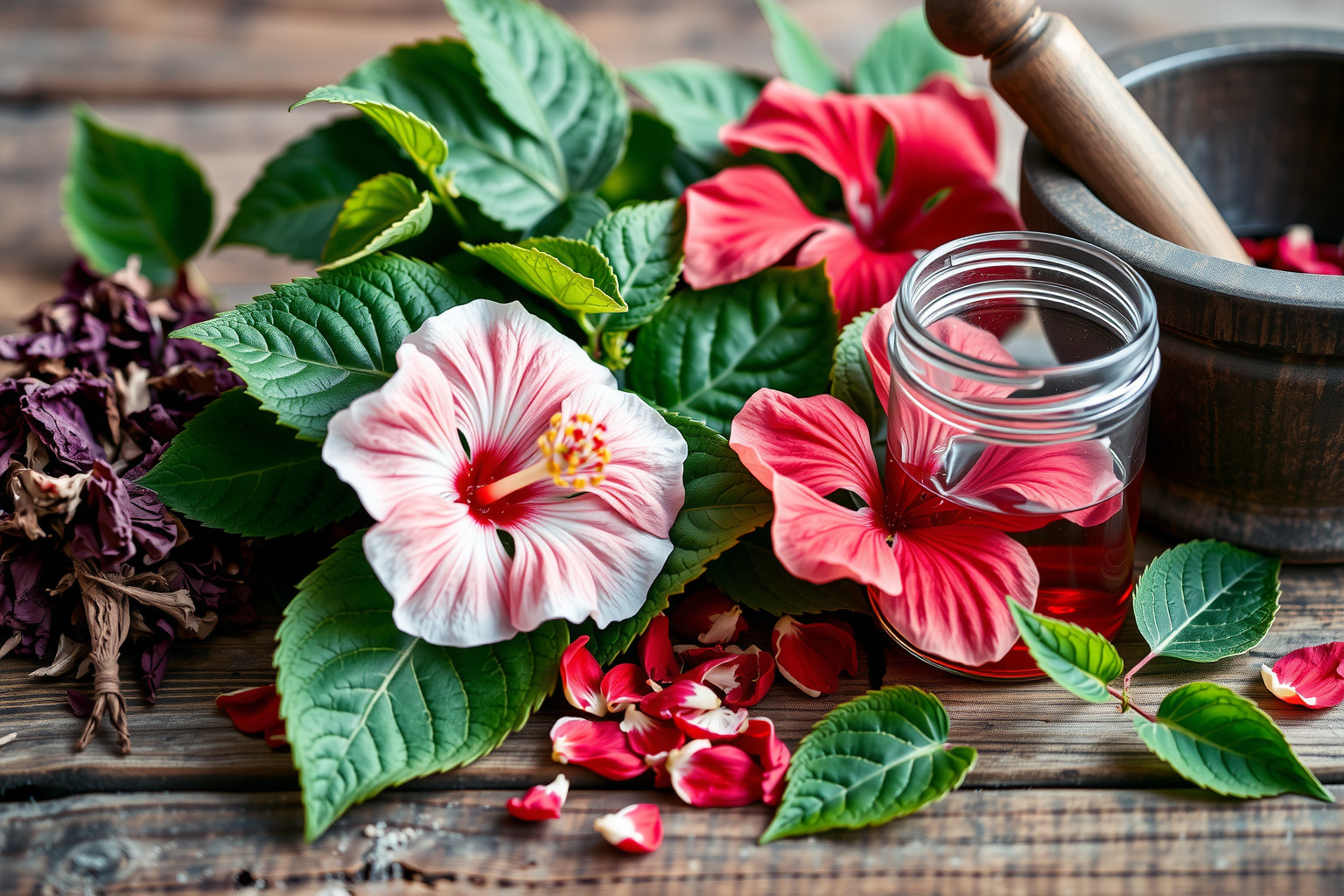 A hibiszkusz teaként segít az emésztés és stressz csökkentésében.