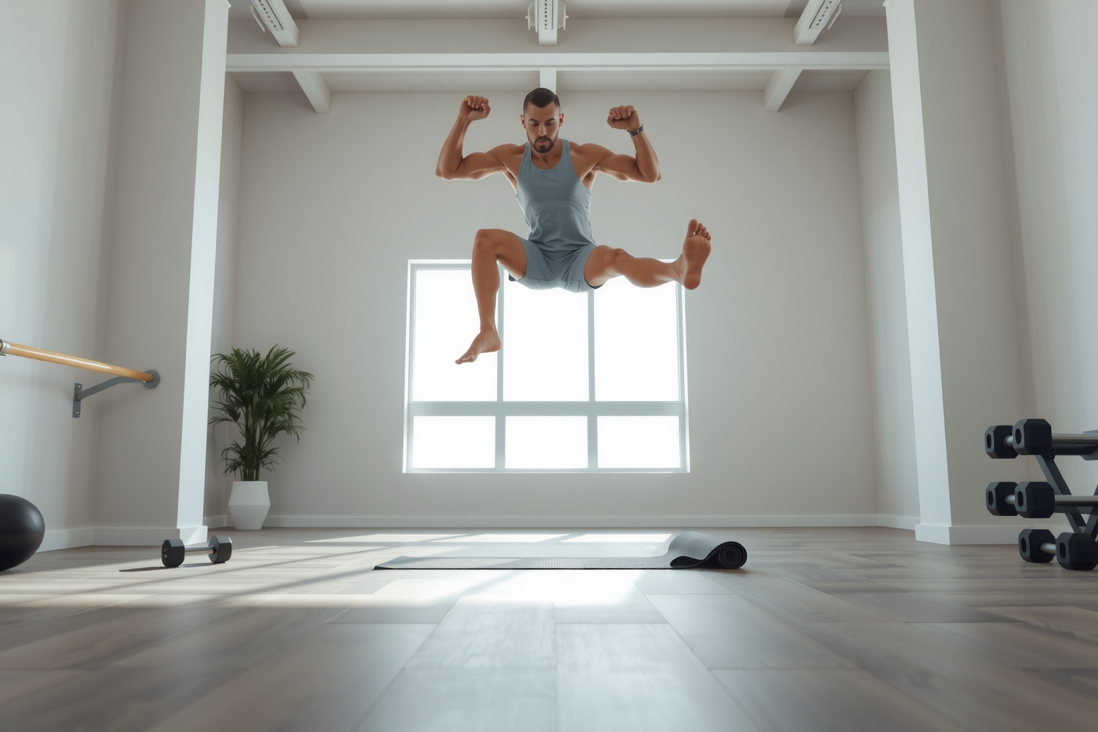A jumping jackhez nincs szükség külön felszerelésre, csak ruházatra.