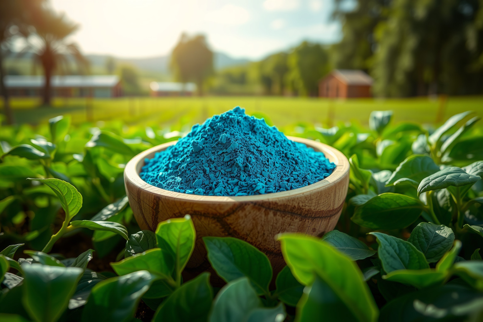 A kék spirulina fenntartható fehérjeforrás, környezetbarát termesztéssel.
