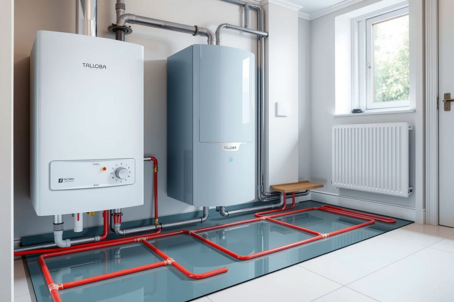 A turbós kombi kazán hatékonyan támogatja a padlófűtés energiahatékonyságát.