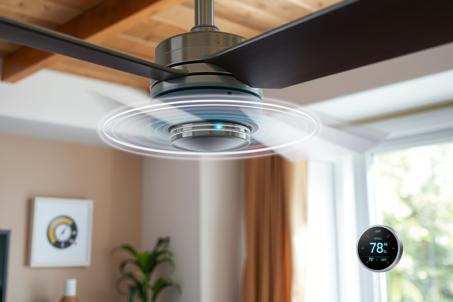 A ventilátor sebessége optimalizálja a hűtést és energiát spórol.