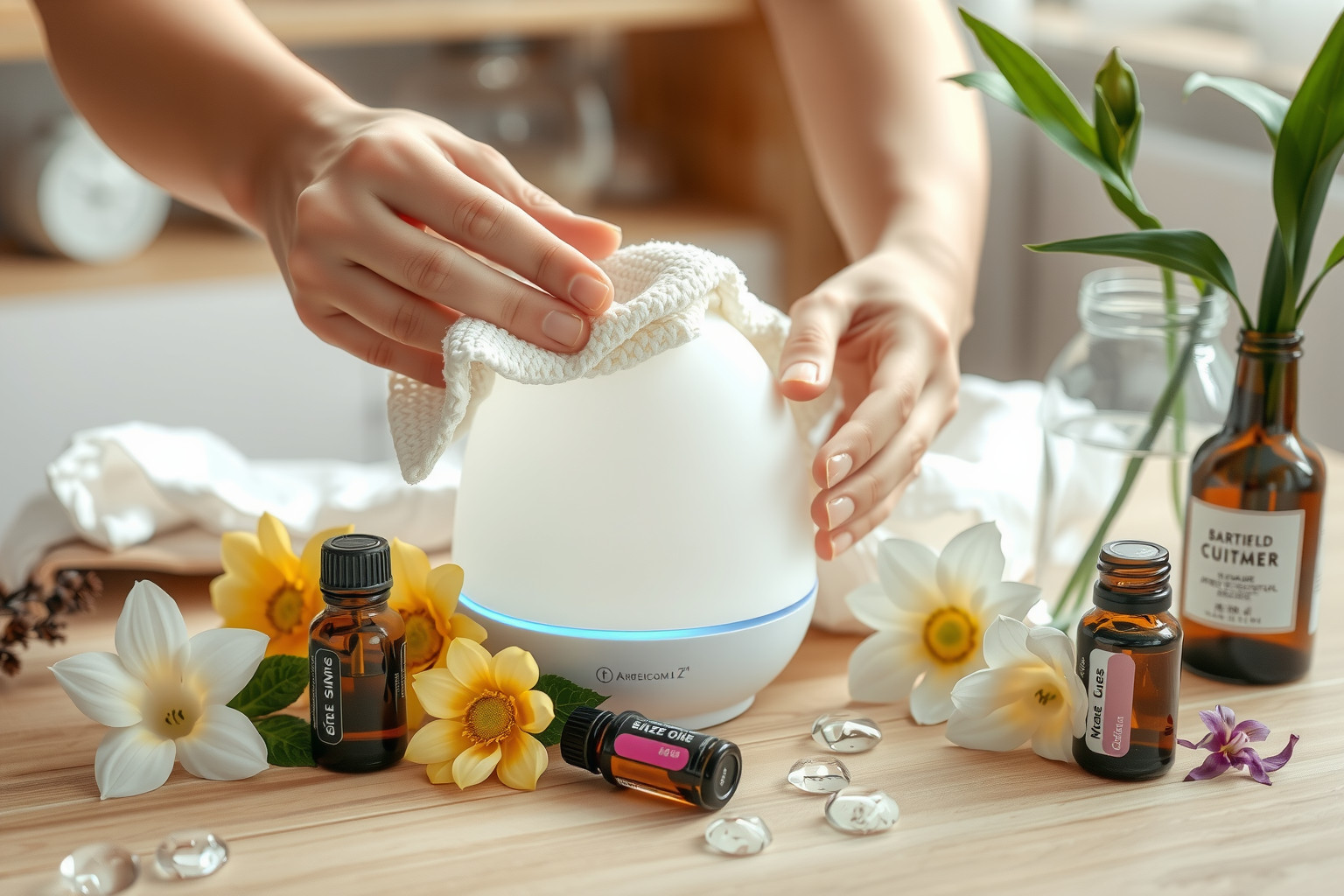 Az aroma diffúzor rendszeres tisztítása meghosszabbítja élettartamát.