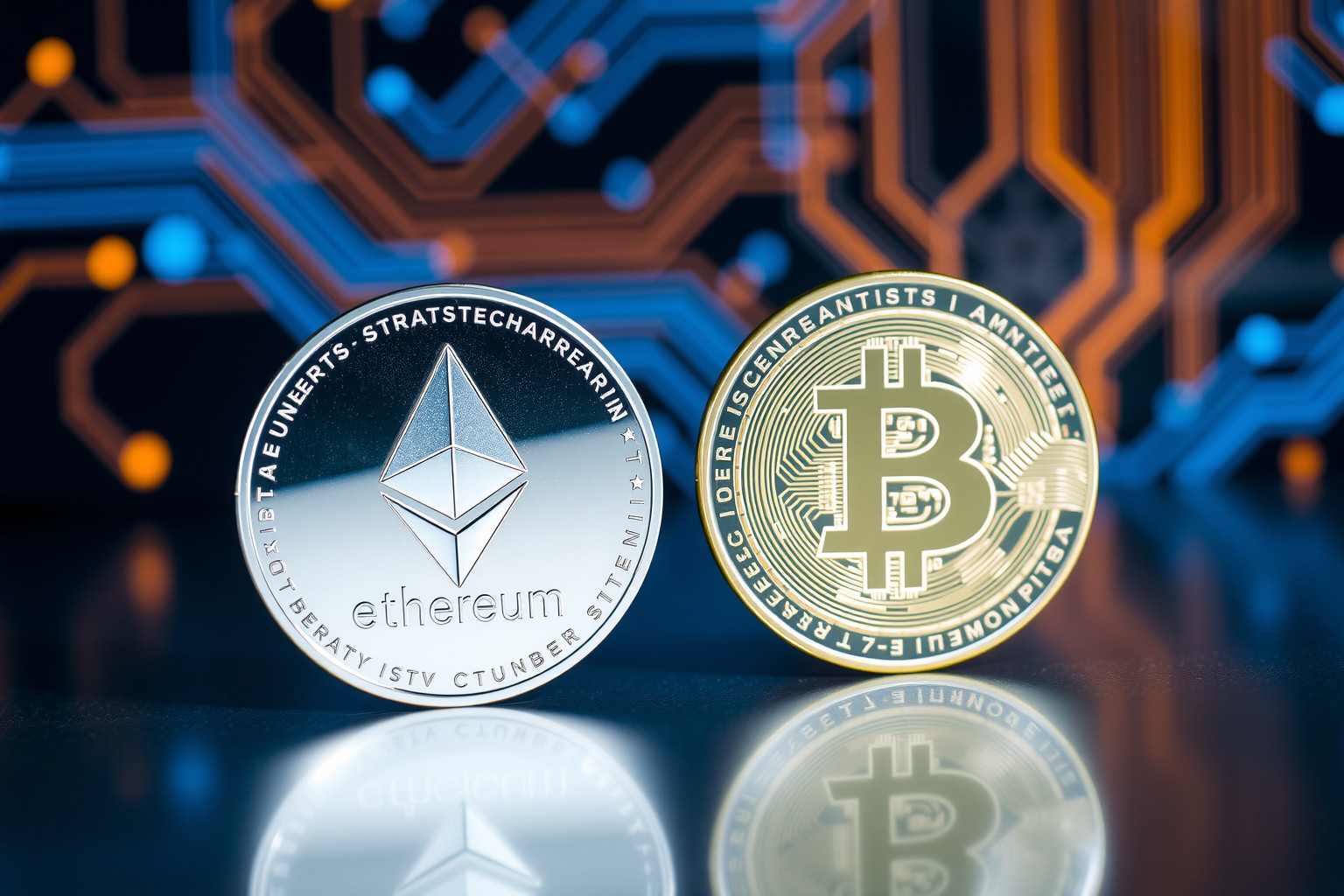 Az Ethereum okosszerződésekkel bővíti a Bitcoin egyszerű tranzakcióit.
