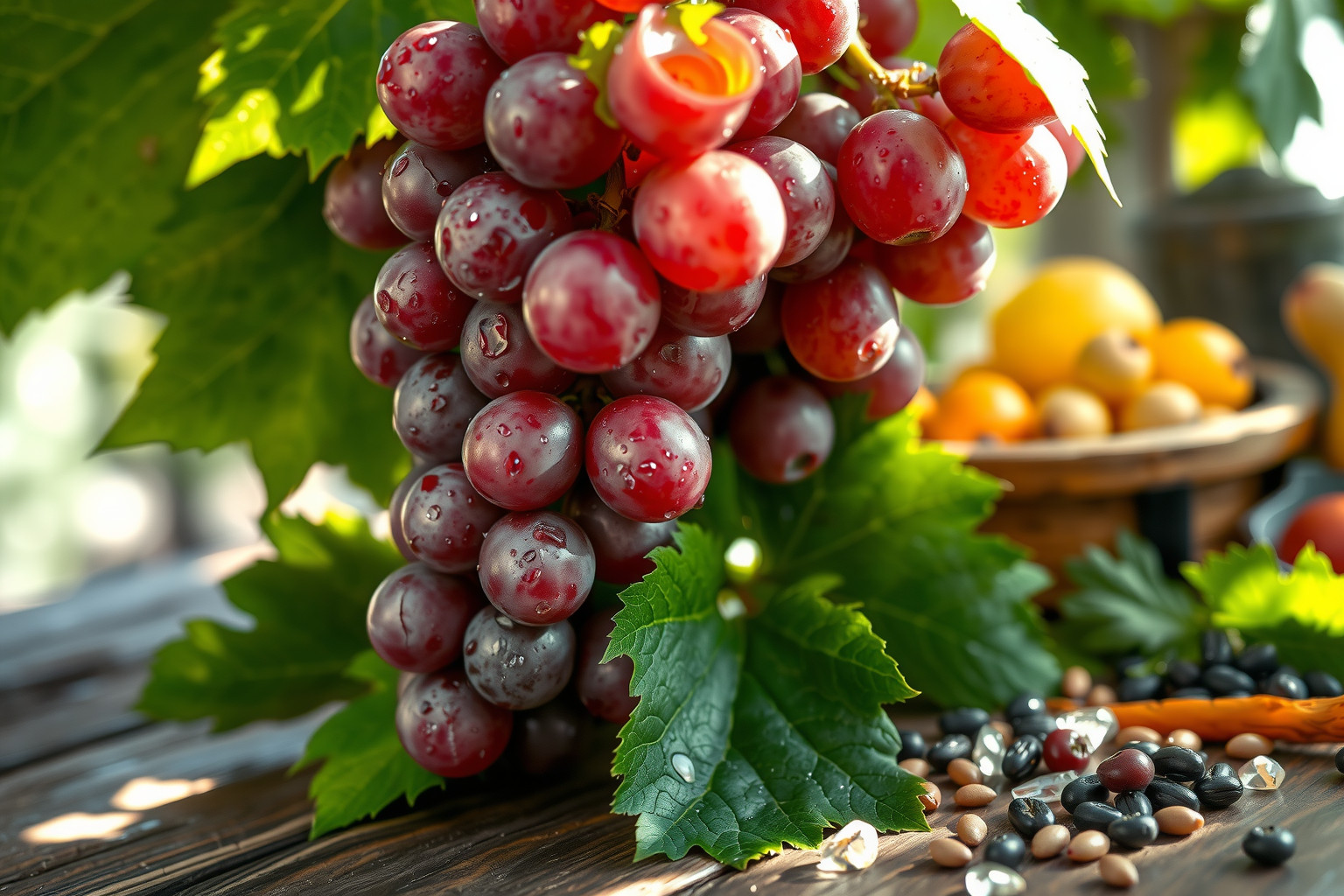 Az Otello szőlő gazdag C-vitaminban és antioxidánsokban.
