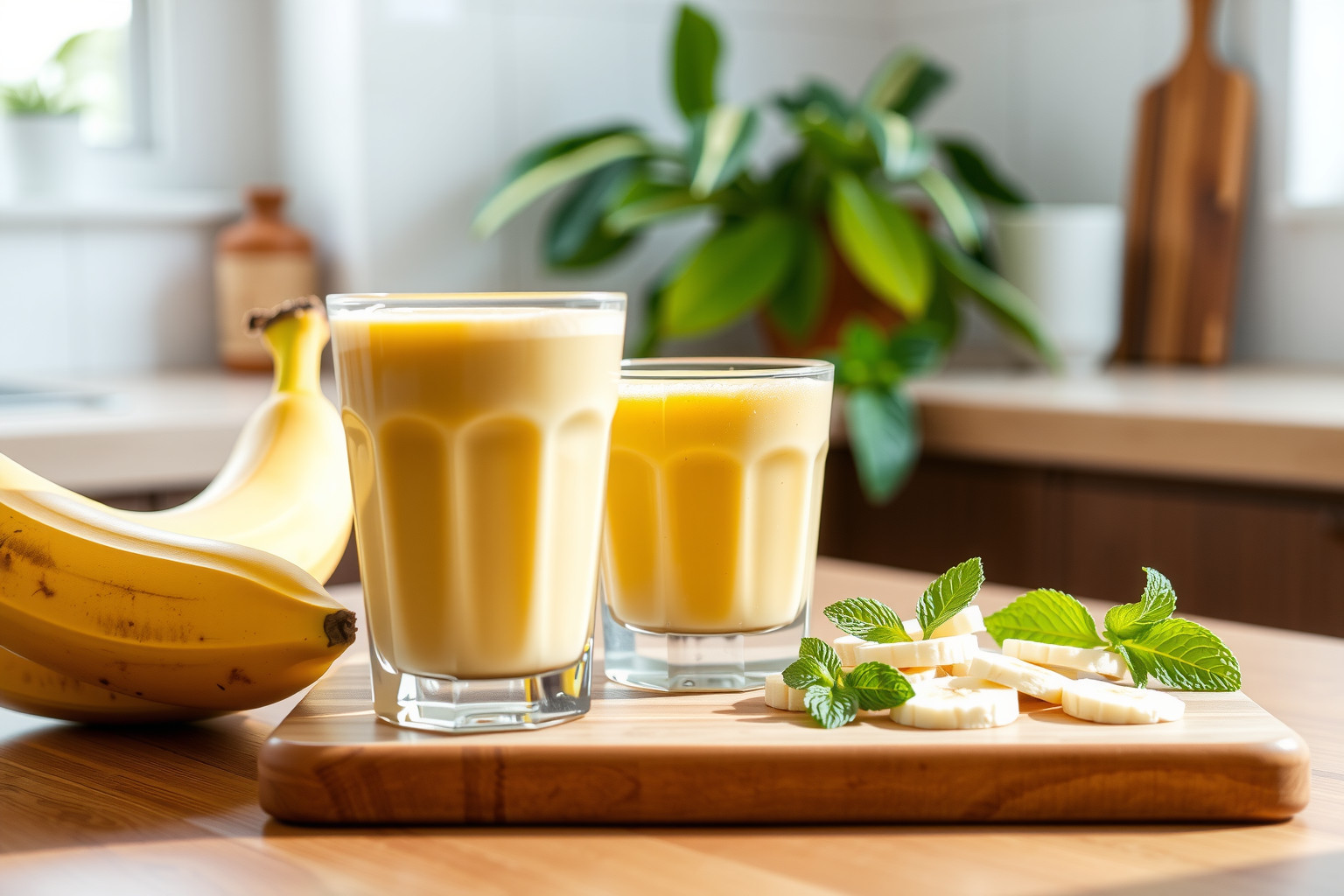 A banános turmixok természetes energiát adnak reggelente.