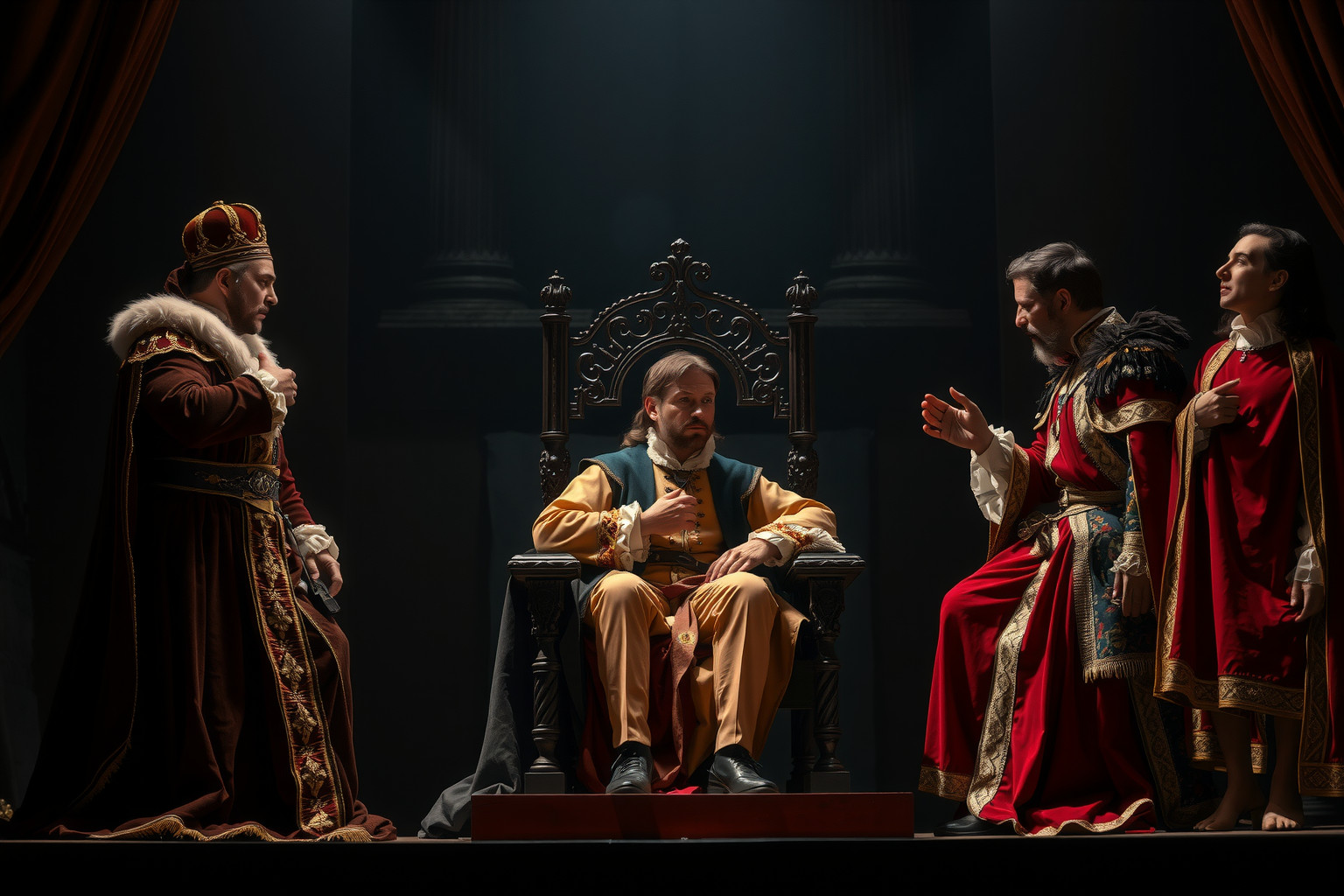 Shakespeare királydrámái a hatalom komplex politikai dinamikáit tükrözik.