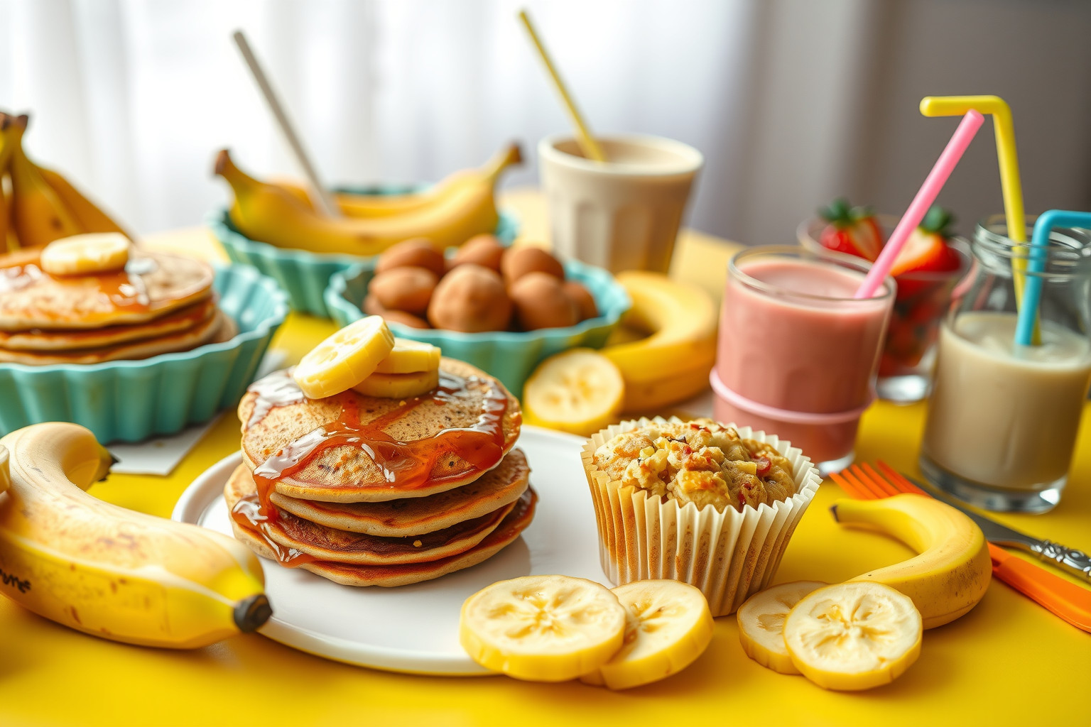 Túlérett banánból készülő smoothie extra energiát ad gyerekeknek.