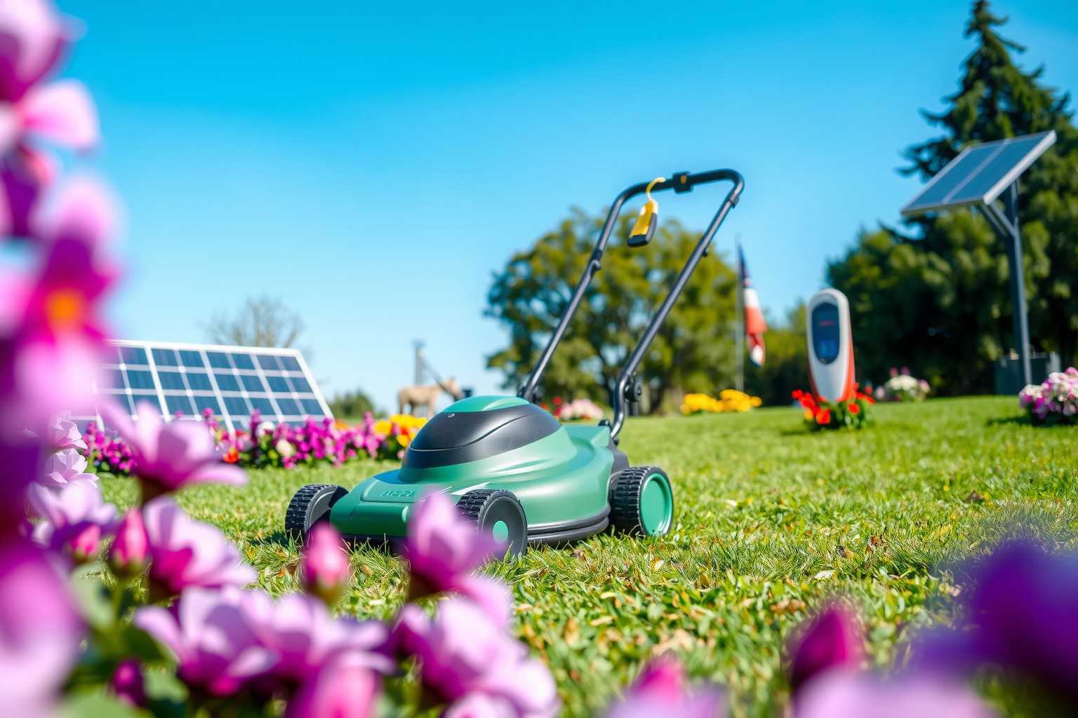 Az elektromos fűnyíró csendesebb és kevesebb károsanyag-kibocsátású.