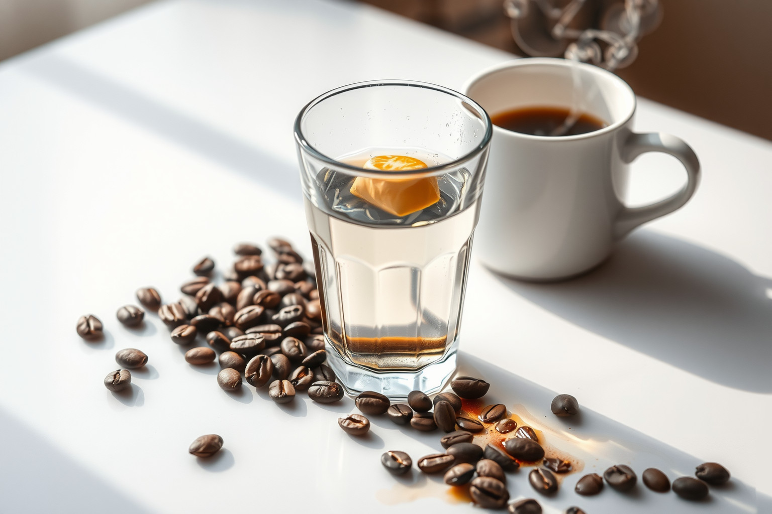 A koffein enyhe vízhajtó, de nem okoz súlyos dehidratációt.