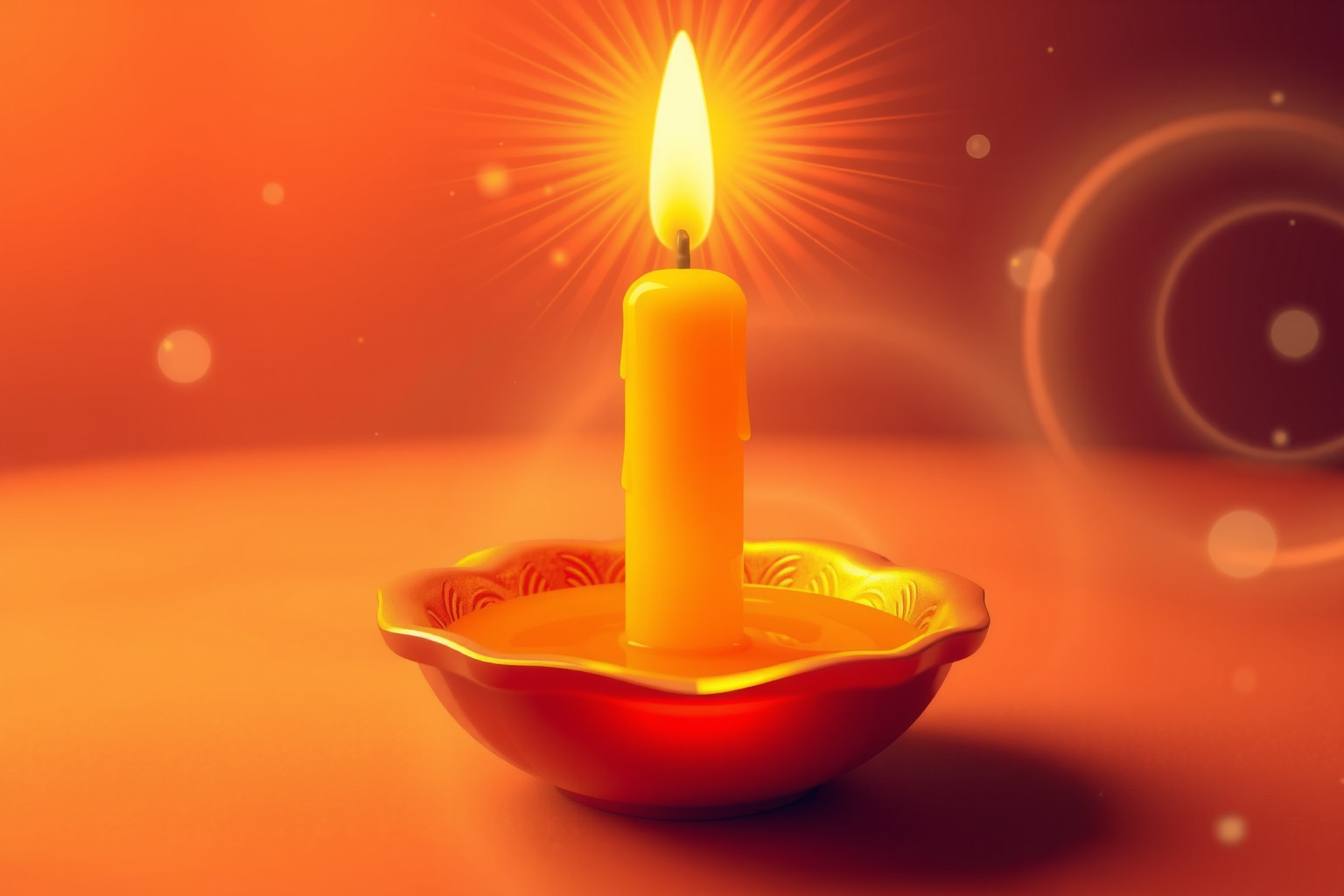 A narancssárga gyertya erősíti a szakrális csakra energiáját.