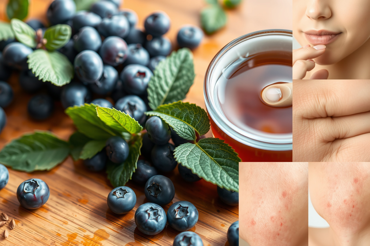 Az áfonyalevél tea gyulladáscsökkentő hatással javítja a bőrt.