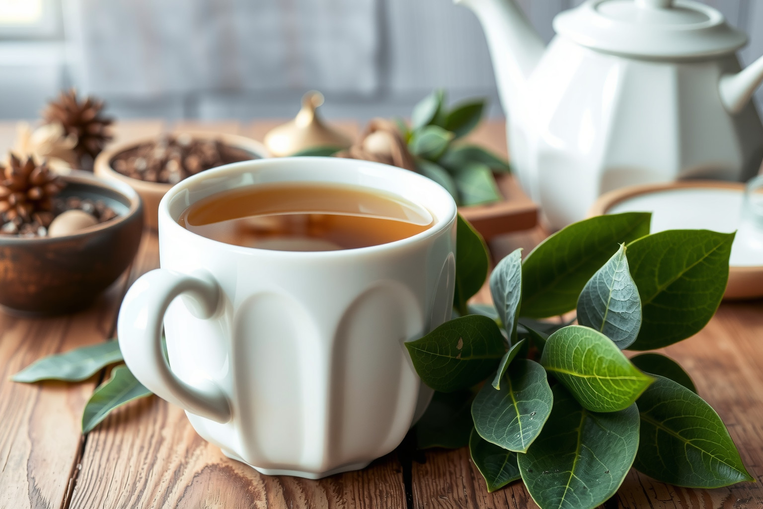 Az eukaliptusz tea inhalálással és forrázással is készíthető.