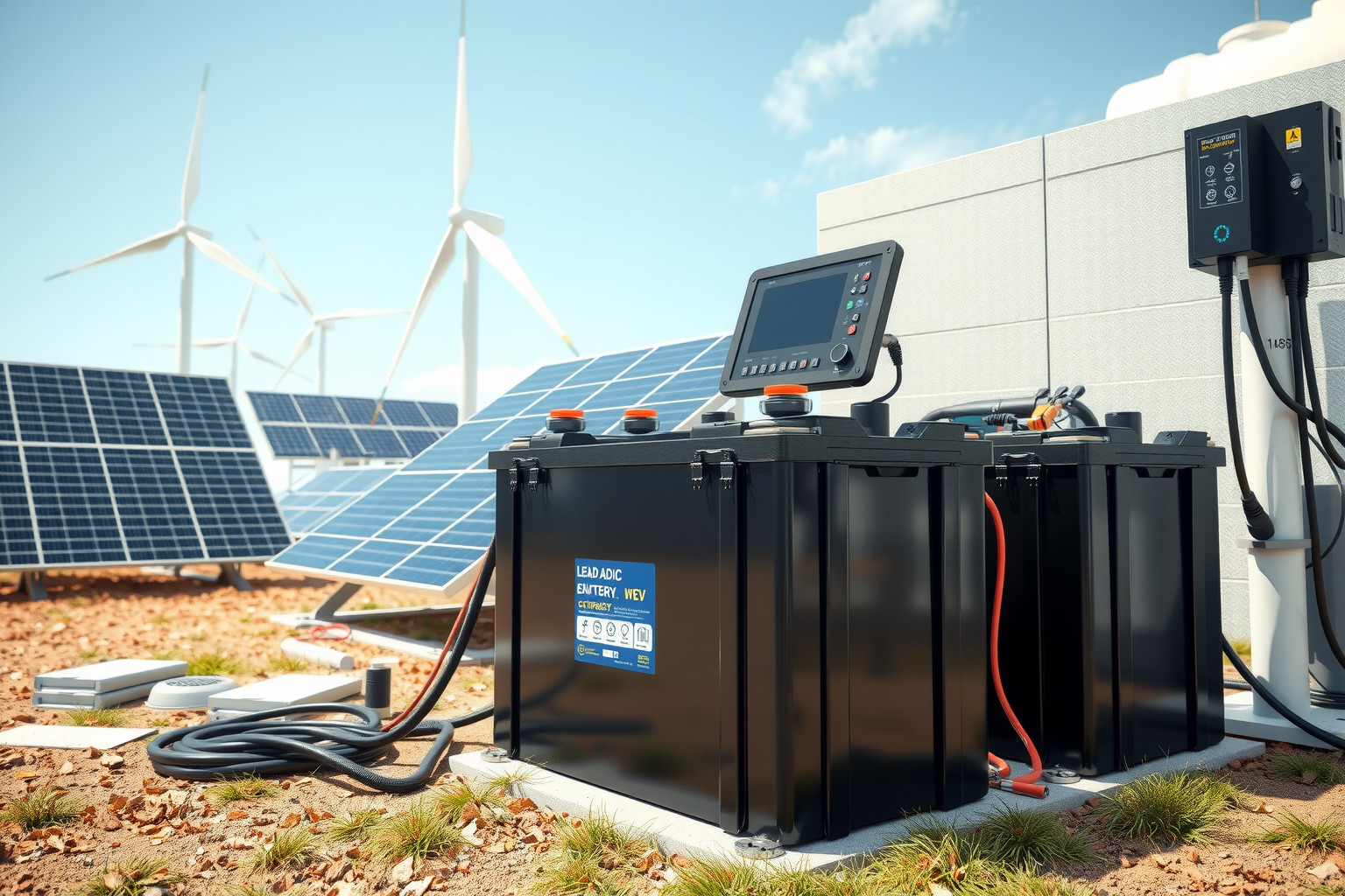Az ólomakkumulátorok kulcsszerepet játszanak megújuló energia tárolásában.