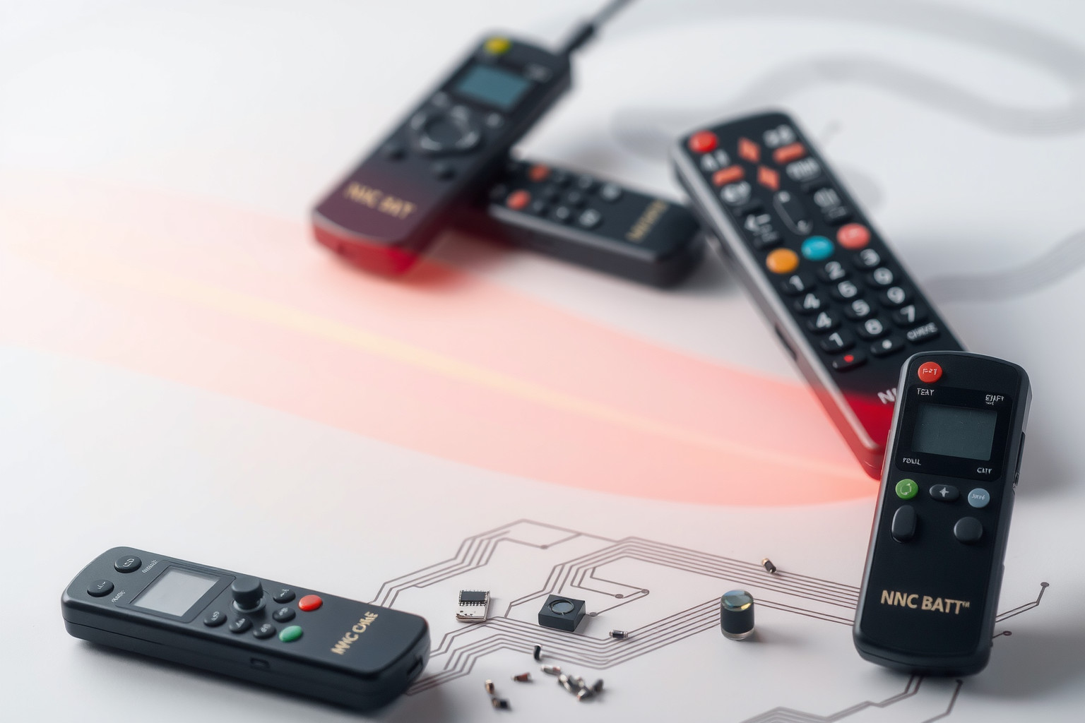 Az RF távirányítók leggyakoribb frekvenciasávjai: 433 MHz és 2,4 GHz.