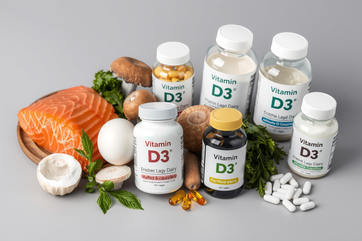 A D3-vitamin fő forrásai a halolaj és a napfény.