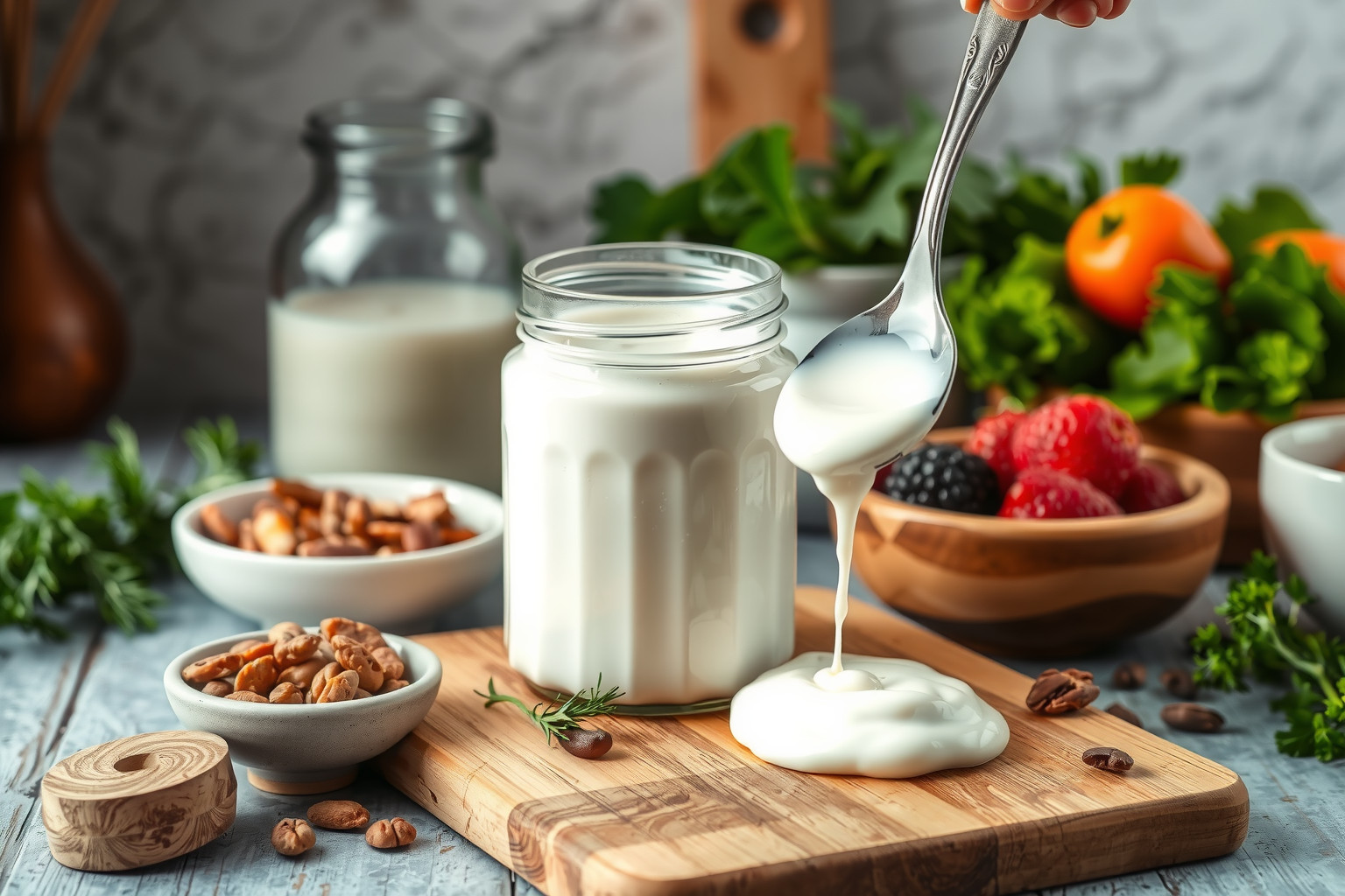 A kefir kreatívan használható smoothie-khoz, pitékhez és salátákhoz.
