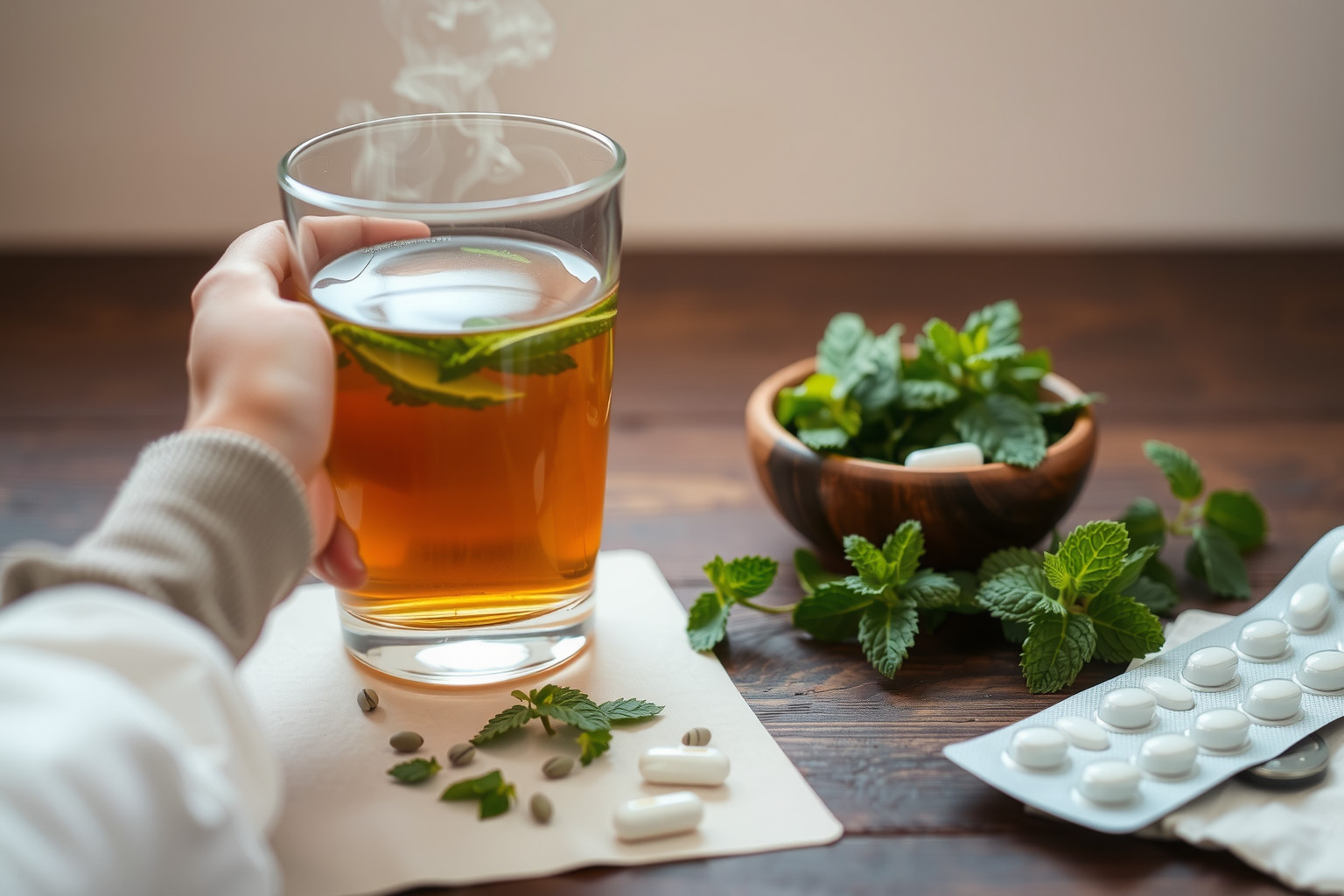 Fodormenta tea nagy dózisban gyomorégést és allergiát okozhat.