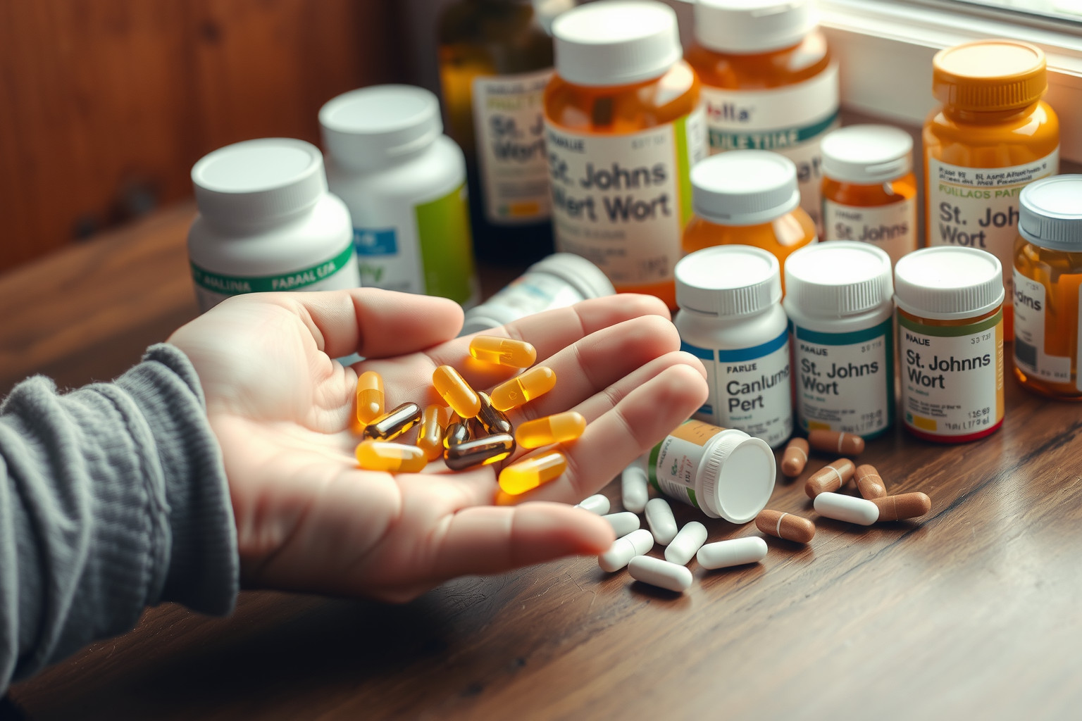 Az orbáncfű növeli az antidepresszánsok és fogamzásgátlók hatását.