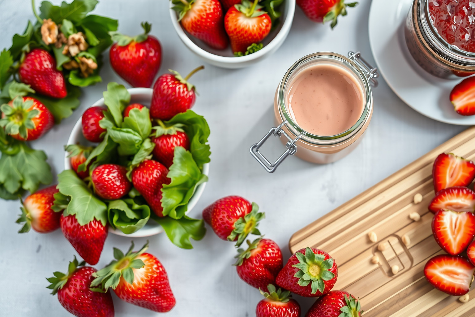Az eper smoothie-khoz és salátákhoz egyaránt kiváló választás.