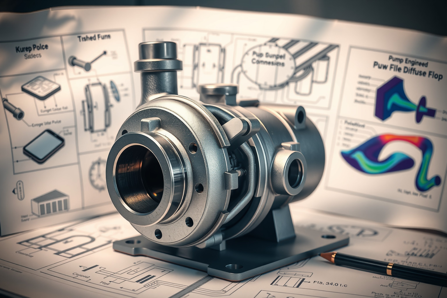 A diffúzor tervezése a turbulencia minimalizálásán alapul.