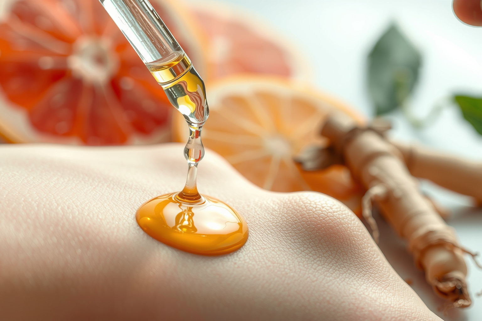 A ginzeng grapefruit cseppek revitalizálják és hidratálják a bőrt.