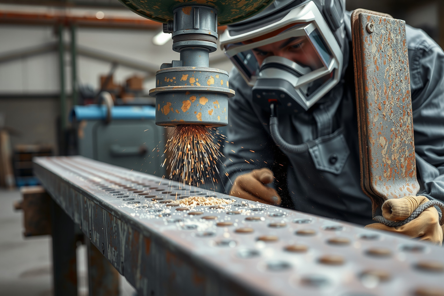 A homokfúvás hatékony fémtisztítást és rozsdamentesítést biztosít.