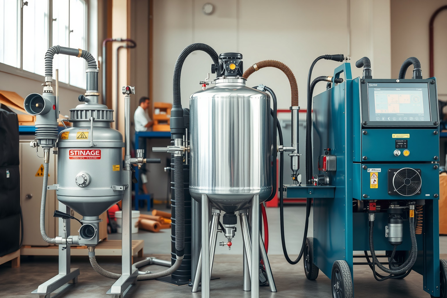 Az injektoros homokfúvó energiatakarékos és precíz tisztítást biztosít.