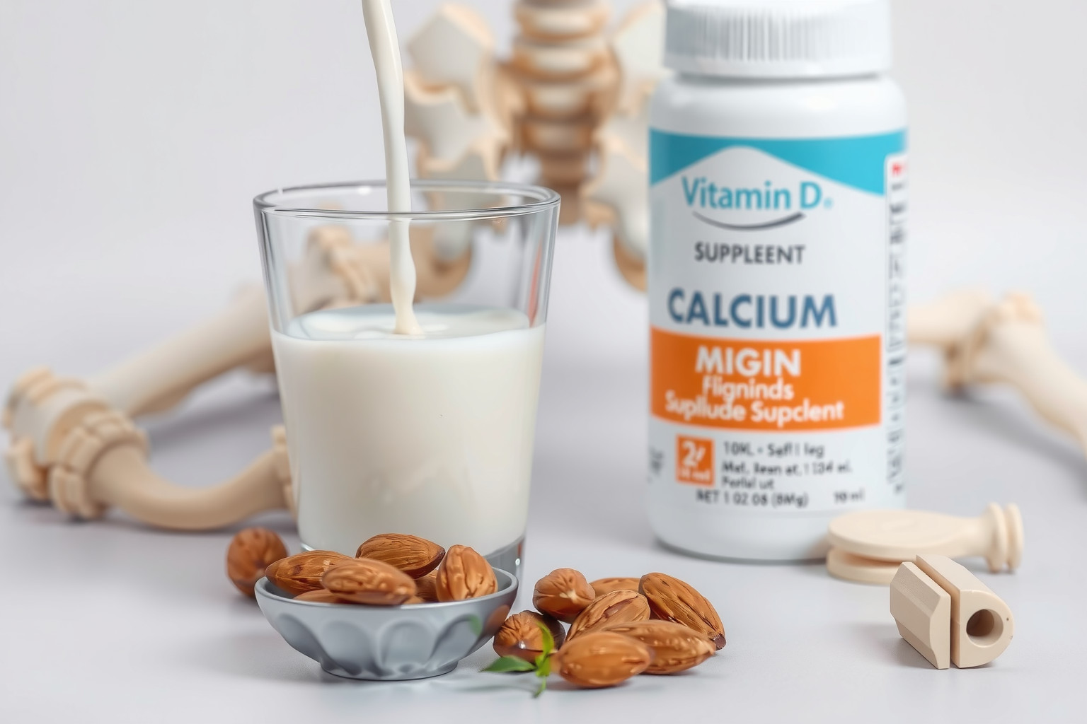 A kalcium és D-vitamin együtt erősítik a csontokat, tejből.