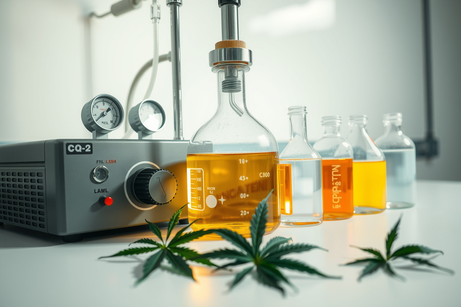A CO2 extrakció tiszta, oldószermentes kannabiszolajat eredményez.