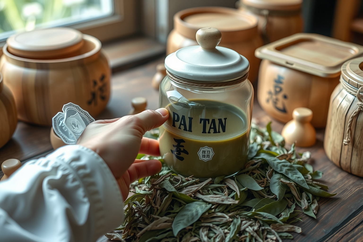 A Pai Mu Tan tea légmentesen tárolva őrzi meg frissességét.