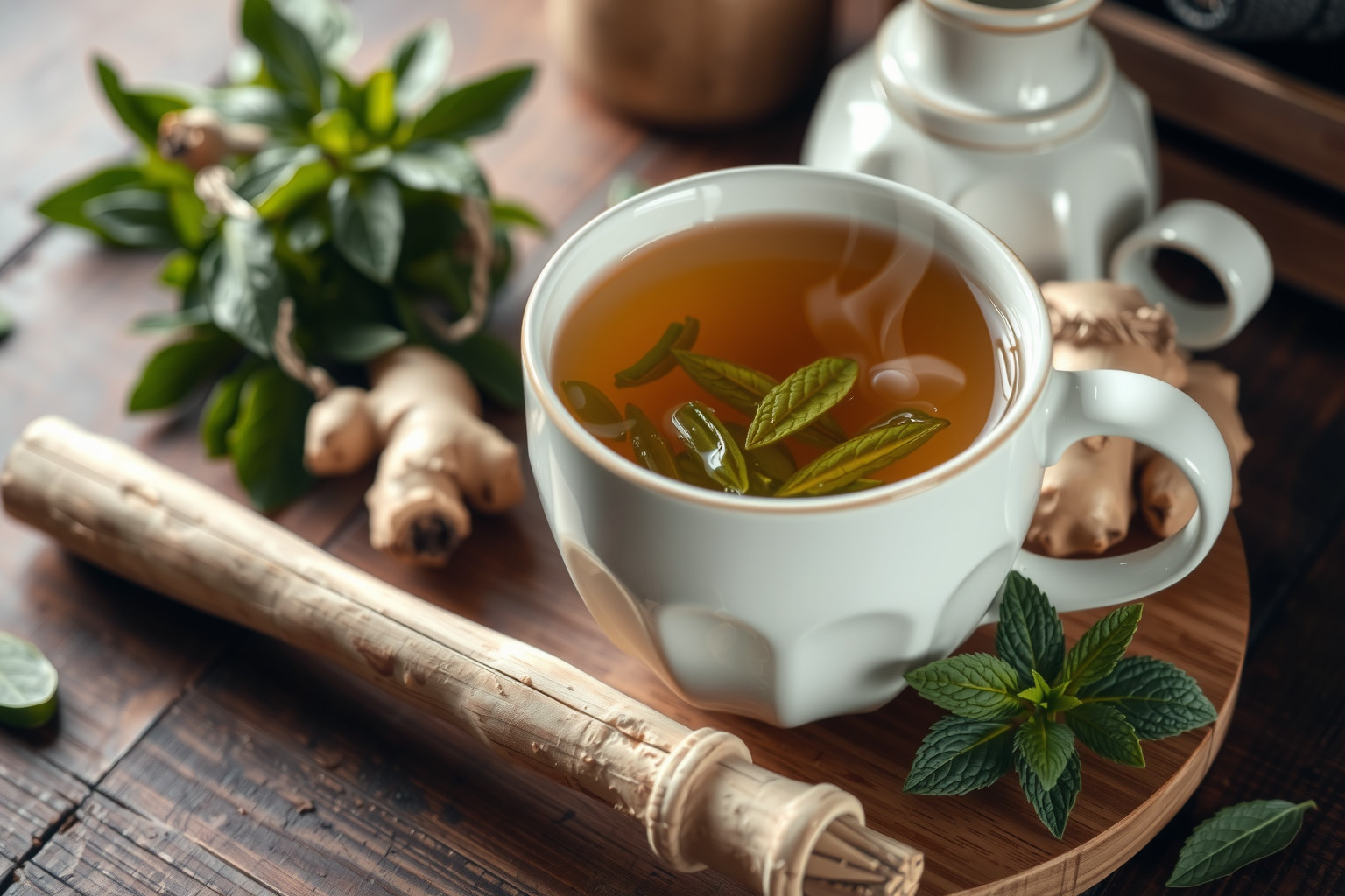 A tea természetes anyagcserét serkent, elősegíti az emésztést.