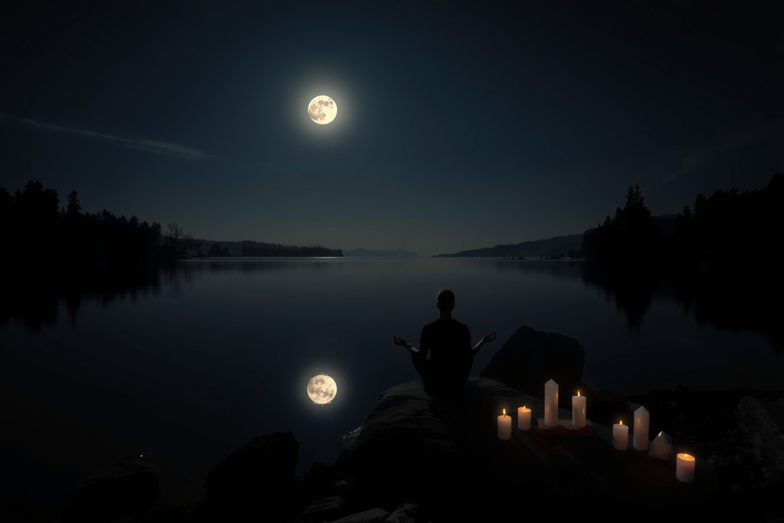 A telihold erősíti a meditáció mélységét és spirituális energiát.