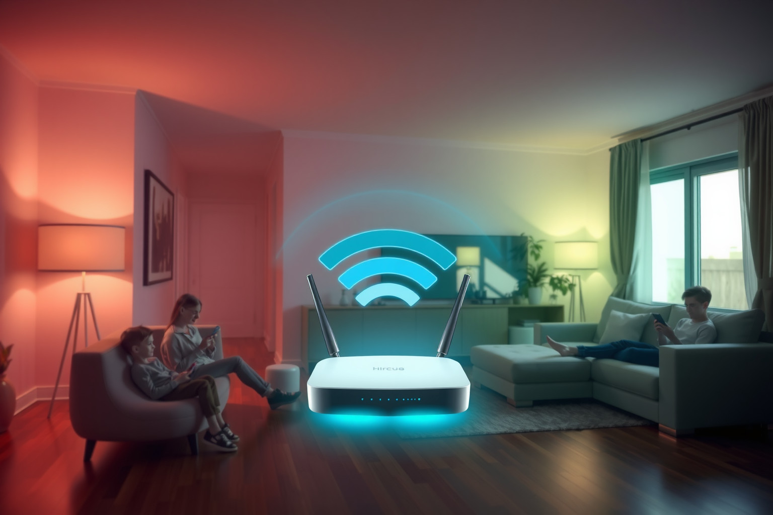 A WiFi 2,4 és 5 GHz frekvencián működik, alacsony sugárzással.