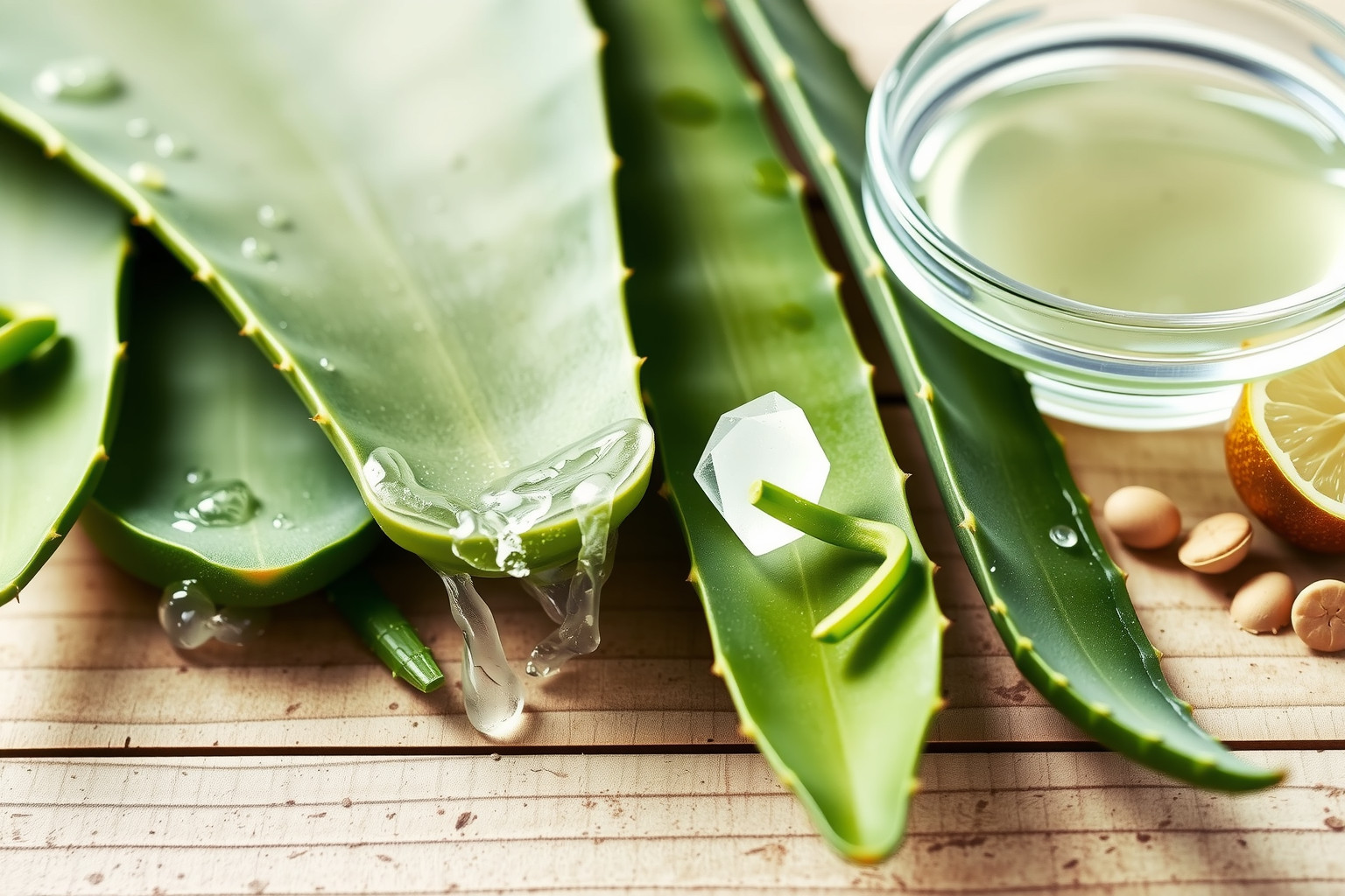 Az aloe vera mélyen hidratálja és nyugtatja a bőrt.