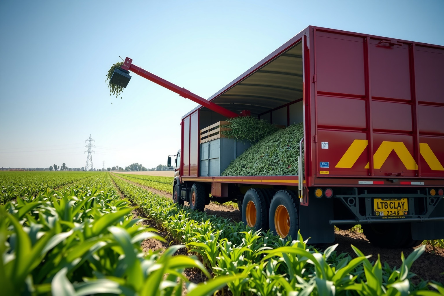 Az önkiürítő pótkocsik jelentősen csökkentik a rakodási időt.