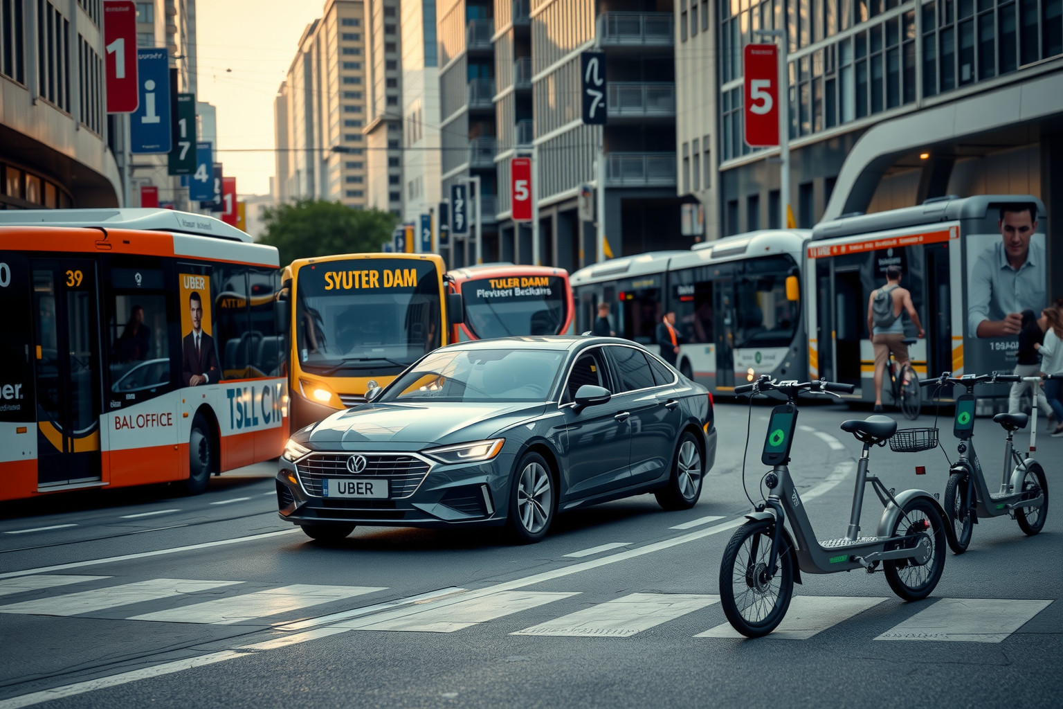 Az Uber integrálja a tömegközlekedést és e-rollereket városi utazáshoz.