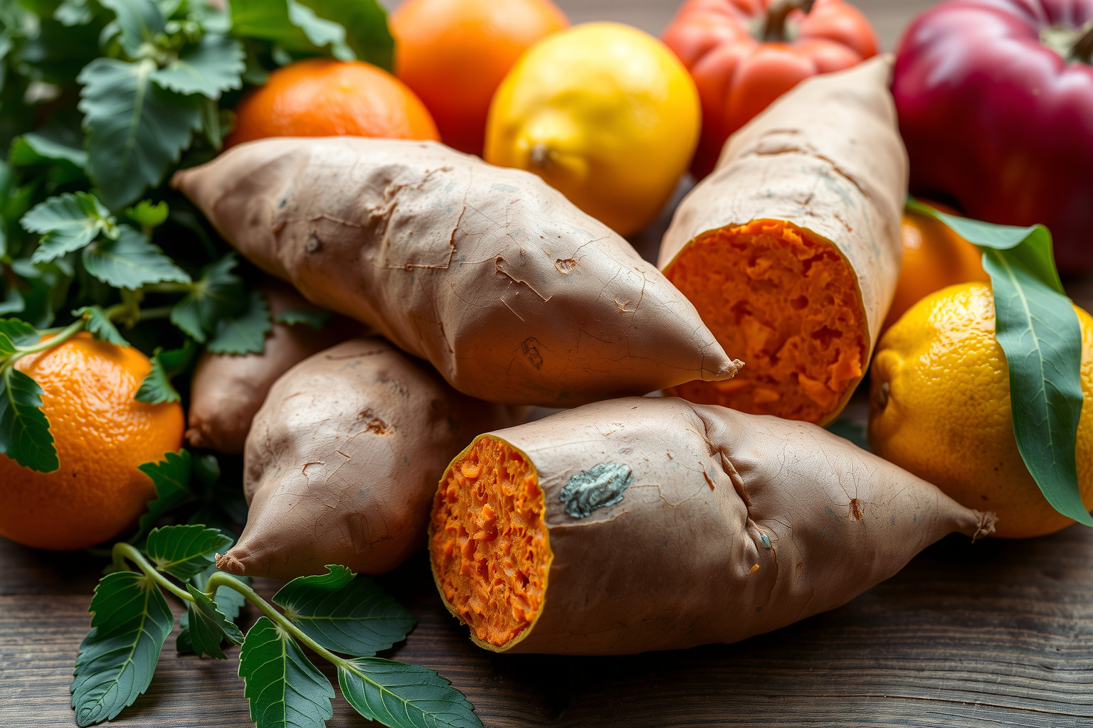 Az édesburgonya gazdag A- és C-vitaminban, bőrtápláló hatású.