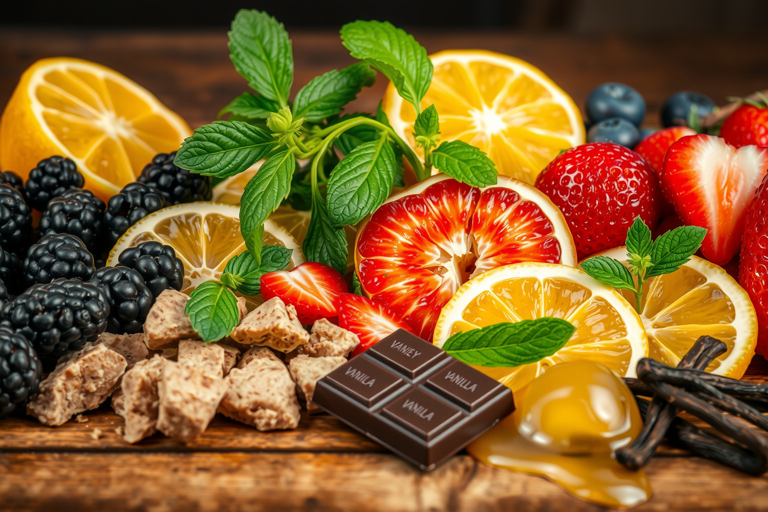 A gyümölcsök természetes aromái fokozzák a fagylalt frissességét.