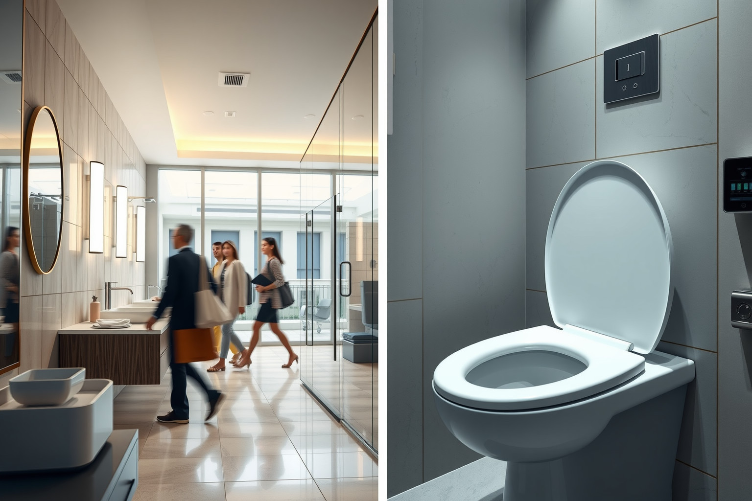 A lassúcsukló WC-ülőke növeli a higiénia szállodákban, közintézményekben.