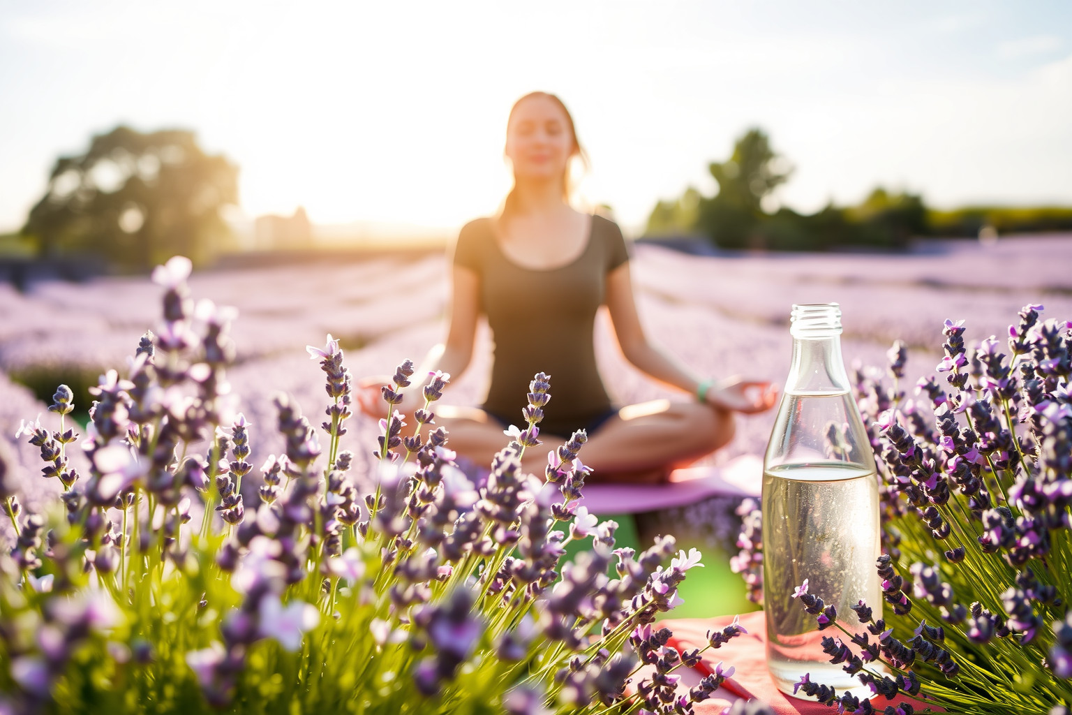 A levendula virágvíz erősíti a meditáció és jóga relaxációt.