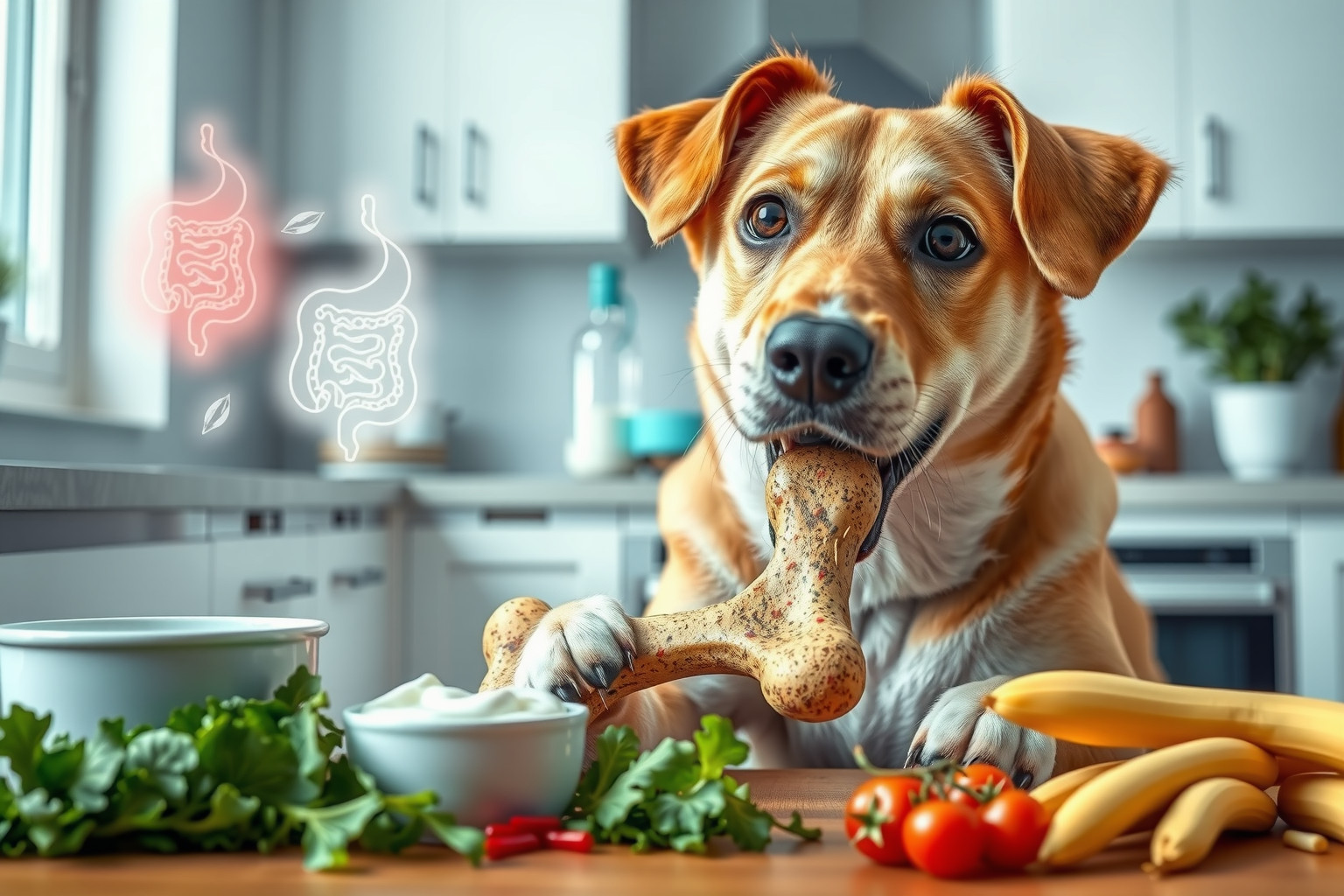 A csontok etetése támogatja a bélflóra egyensúlyát probiotikummal.