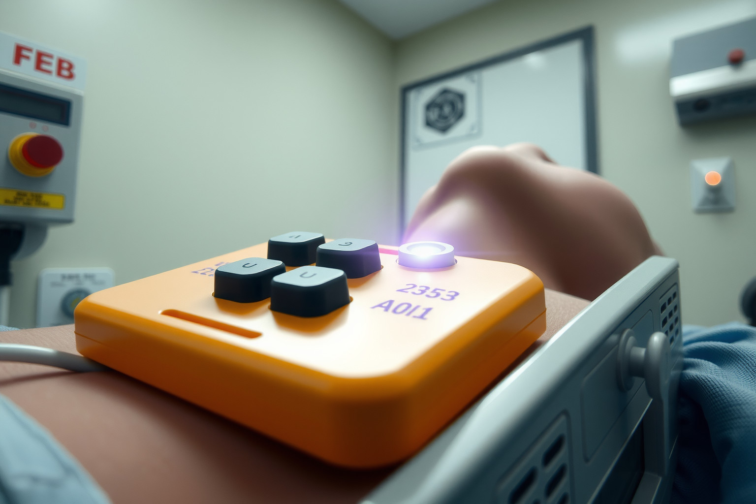 A defibrillátor elektromos impulzusa helyreállítja a szívritmust.